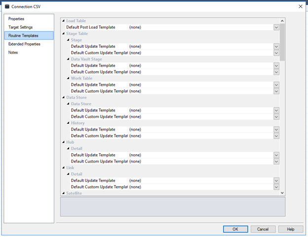 Default template in WhereScape